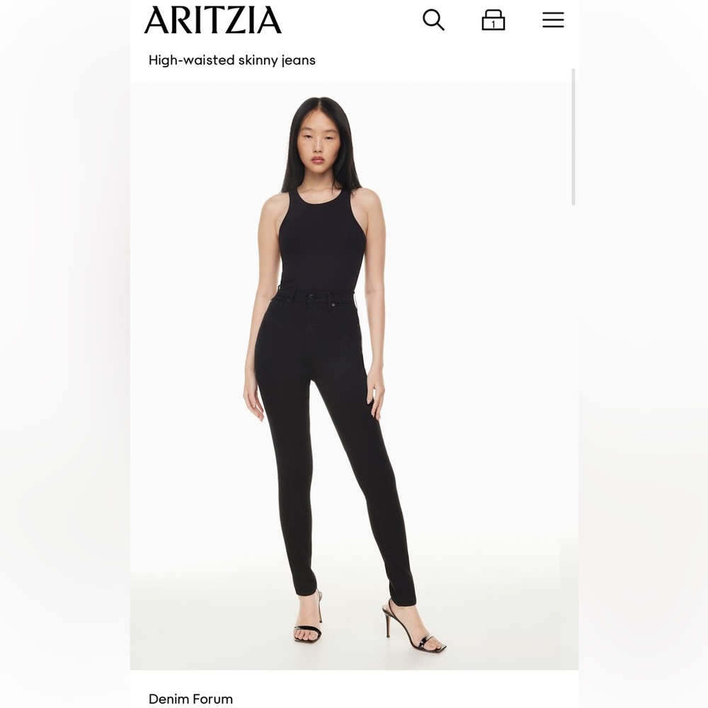 Denim Forum | Black High-Rise Jeans